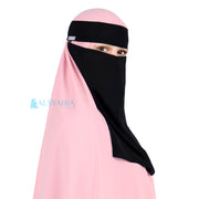 Alsyahra Exclusive Niqab Bandana Style Saudi Sifon Jetblack