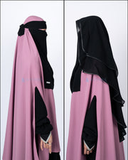 Niqab New Butterfly 2 Layer Chiffon Silk Jetblack Alsyahra Exclusive