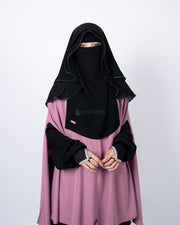 Niqab New Butterfly 2 Layer Chiffon Silk Jetblack Alsyahra Exclusive