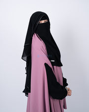 Niqab New Butterfly 2 Layer Chiffon Silk Jetblack Alsyahra Exclusive