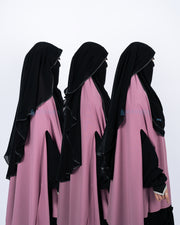 Niqab Butterfly Hijrah Eagle Eye Chiffon Silk Jetblack Alsyahra Exclusive