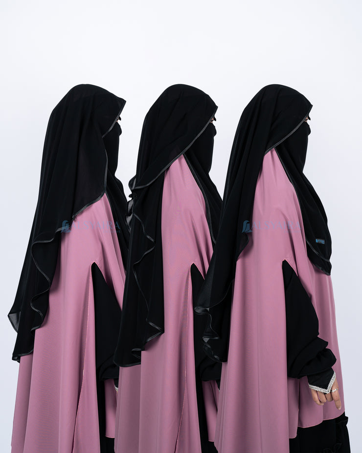 Niqab Butterfly Hijrah Eagle Eye Chiffon Silk Jetblack Alsyahra Exclusive