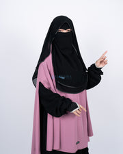 Niqab Butterfly Hijrah Eagle Eye Chiffon Silk Jetblack Alsyahra Exclusive