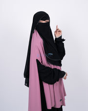 Niqab Butterfly Hijrah Eagle Eye Chiffon Silk Jetblack Alsyahra Exclusive