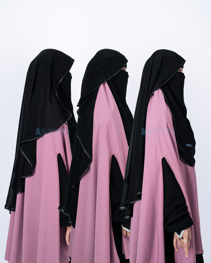 Niqab Butterfly Hijrah Chiffon Silk Jetblack Alsyahra Exclusive