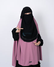 Niqab Butterfly Hijrah Chiffon Silk Jetblack Alsyahra Exclusive