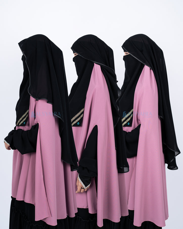 Niqab Butterfly Kiswah Sifon Silk Jetblack Alsyahra Exclusive