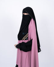 Niqab Butterfly Kiswah Sifon Silk Jetblack Alsyahra Exclusive