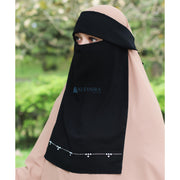 Alsyahra Exclusive Niqab Poni Kapadokya Sifon Silk Jetblack