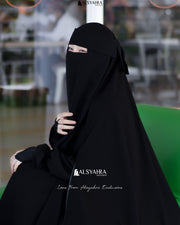 Niqab Poni Pulldown Sifon Silk Jetblack Alsyahra Exclusive