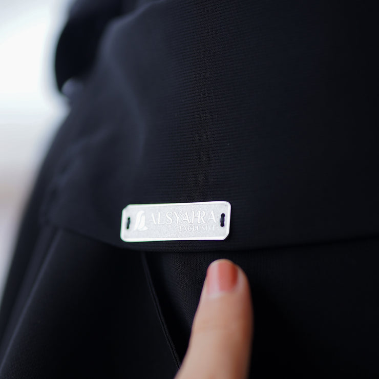 Niqab Poni Pulldown Sifon Silk Jetblack Alsyahra Exclusive