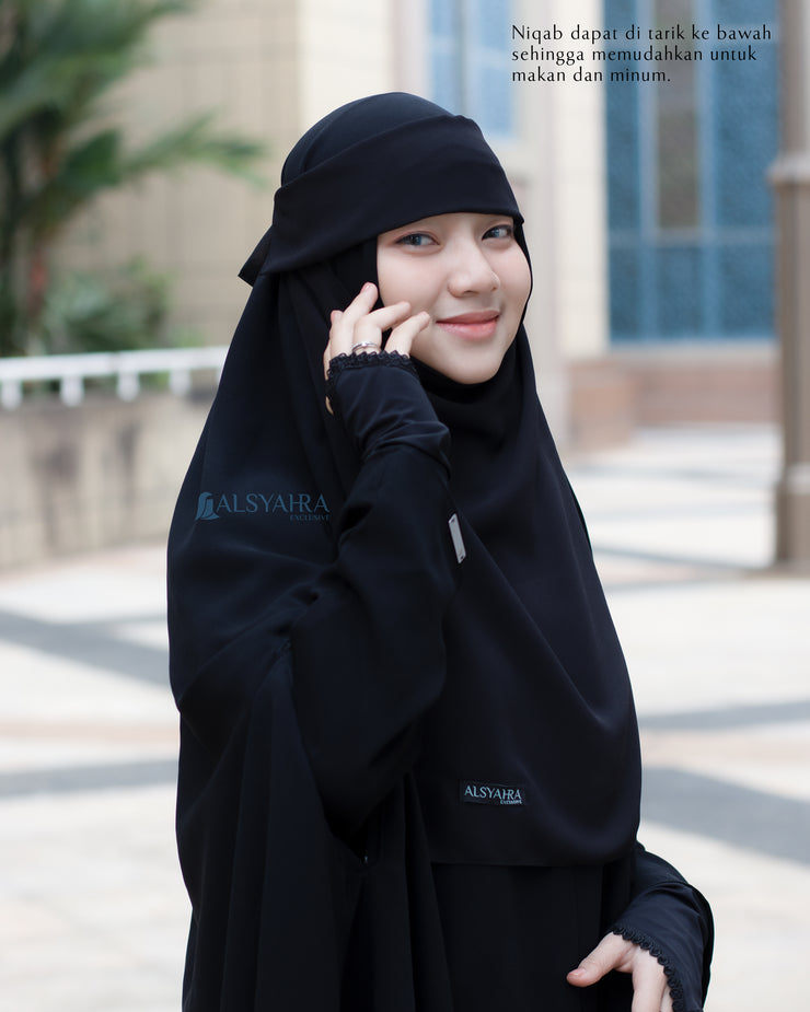 Alsyahra Exclusive Niqab Poni Pulldown Sifon Premium