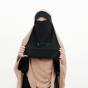 Alsyahra Exclusive Niqab Poni Raudhah Andalusia Sifon Jetblack