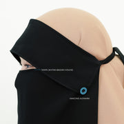 Alsyahra Exclusive Niqab Poni Raudhah Andalusia Sifon Jetblack