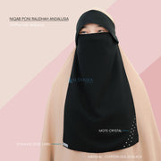 Alsyahra Exclusive Niqab Poni Raudhah Andalusia Sifon Jetblack