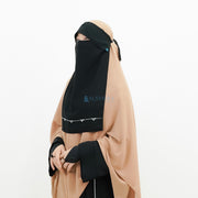 Alsyahra Exclusive Niqab Poni Raudhah Kapadokya Sifon Jetblack
