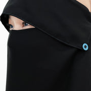Alsyahra Exclusive Niqab Poni Raudhah Kapadokya Sifon Jetblack