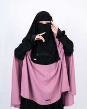Alsyahra Exclusive Niqab Yaman 2 Layer Chiffon Silk Jetblack