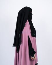 Niqab Yaman Altaj Chiffon Silk Jetblack Alsyahra Exclusive