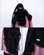 Niqab Yaman Bisban 2 Layer Size L Sifon Jetblack Alsyahra Exclusive