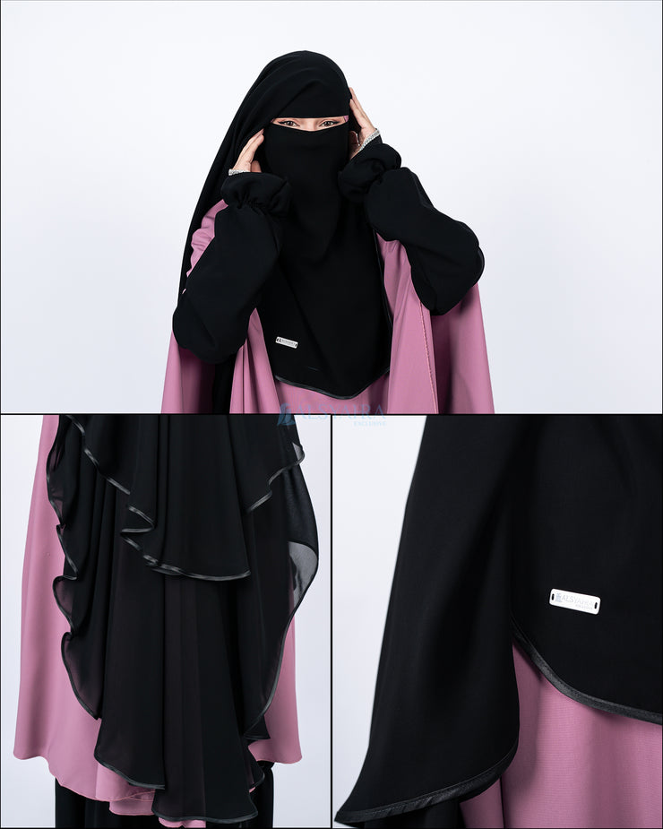 Niqab Yaman Bisban 2 Layer Size L Sifon Jetblack Alsyahra Exclusive