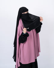 Niqab Yaman Bisban 2 Layer Size L Sifon Jetblack Alsyahra Exclusive