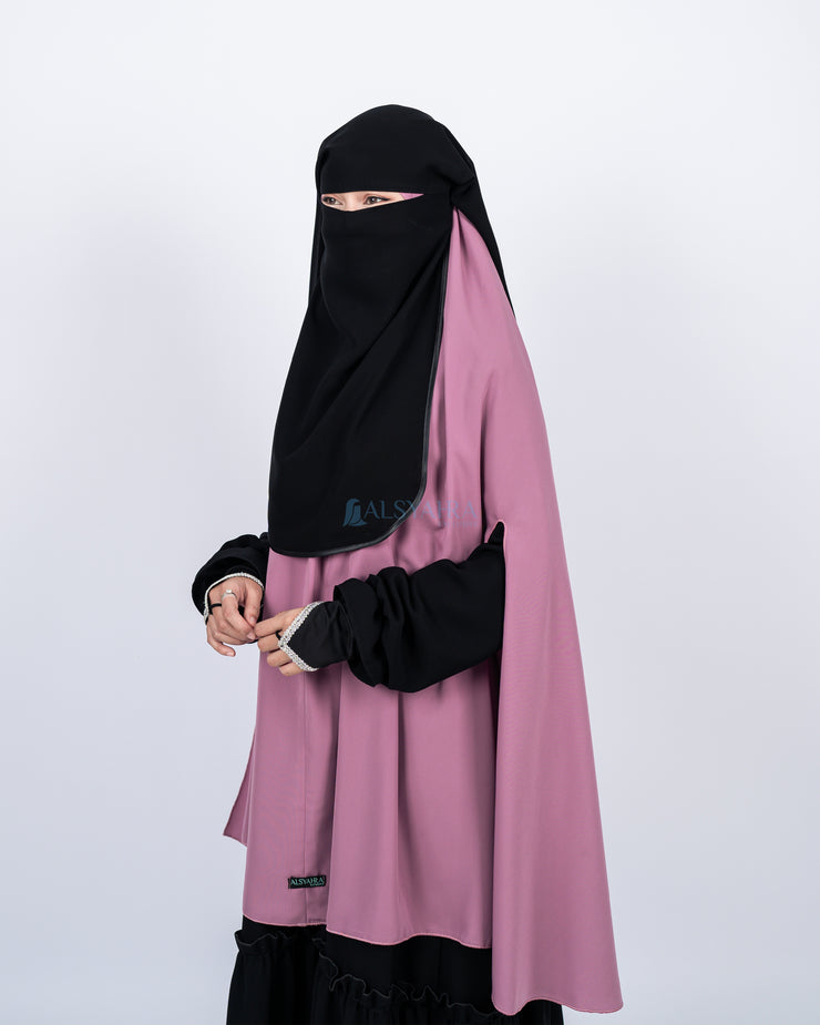 Niqab Yaman Bisban 2 Layer Size L Sifon Jetblack Alsyahra Exclusive