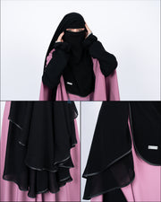 Niqab Yaman Bisban 2 Layer Size M Sifon Jetblack Alsyahra Exclusive