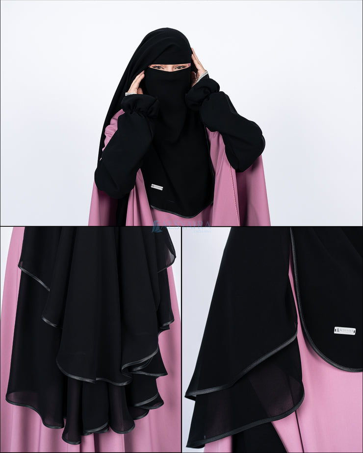 Niqab Yaman Bisban 2 Layer Size M Sifon Jetblack Alsyahra Exclusive