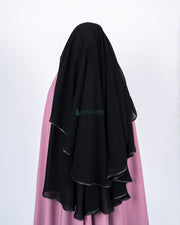 Niqab Yaman Bisban 2 Layer Size M Sifon Jetblack Alsyahra Exclusive