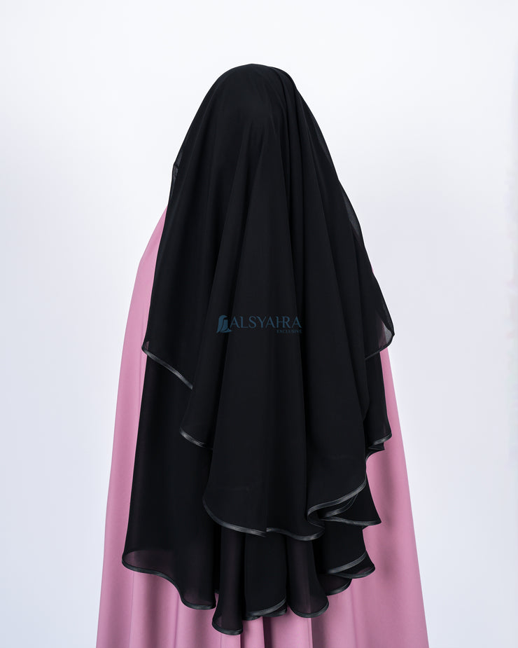 Niqab Yaman Bisban 2 Layer Size M Sifon Jetblack Alsyahra Exclusive