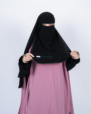 Niqab Yaman Bisban 2 Layer Size M Sifon Jetblack Alsyahra Exclusive