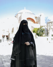 Niqab Yaman Bisban 2 Layer Size M Sifon Jetblack Alsyahra Exclusive