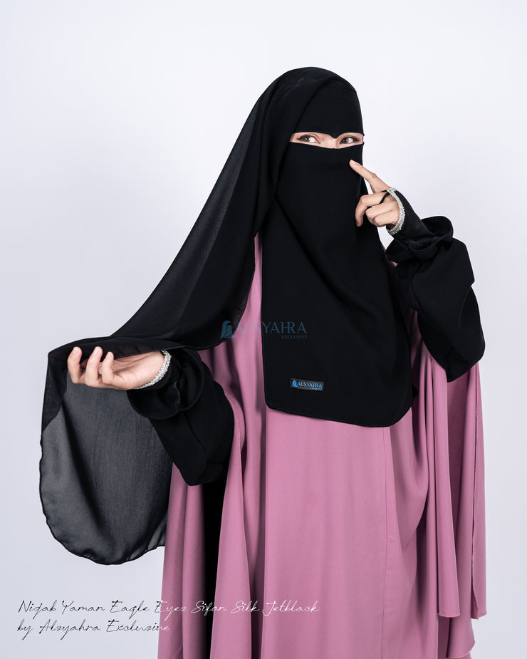 Alsyahra Exclusive Yaman Eagle Eyes Sifon Silk Jetblack