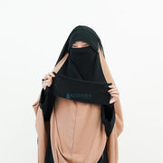 Alsyahra Exclusive Niqab Yaman Poni Raudhah Anatolia Sifon Silk Jetblack