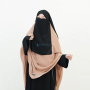 Alsyahra Exclusive Niqab Yaman Poni Raudhah Andalusia Sifon Silk Jetblack