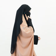 Alsyahra Exclusive Niqab Yaman Poni Raudhah Andalusia Sifon Silk Jetblack