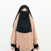 Alsyahra Exclusive Niqab Yaman Poni Raudhah Andalusia Sifon Silk Jetblack