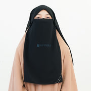 Alsyahra Exclusive Niqab Yaman Poni Raudhah Andalusia Sifon Silk Jetblack