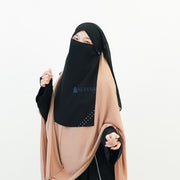 Alsyahra Exclusive Niqab Yaman Poni Raudhah Andalusia Sifon Silk Jetblack