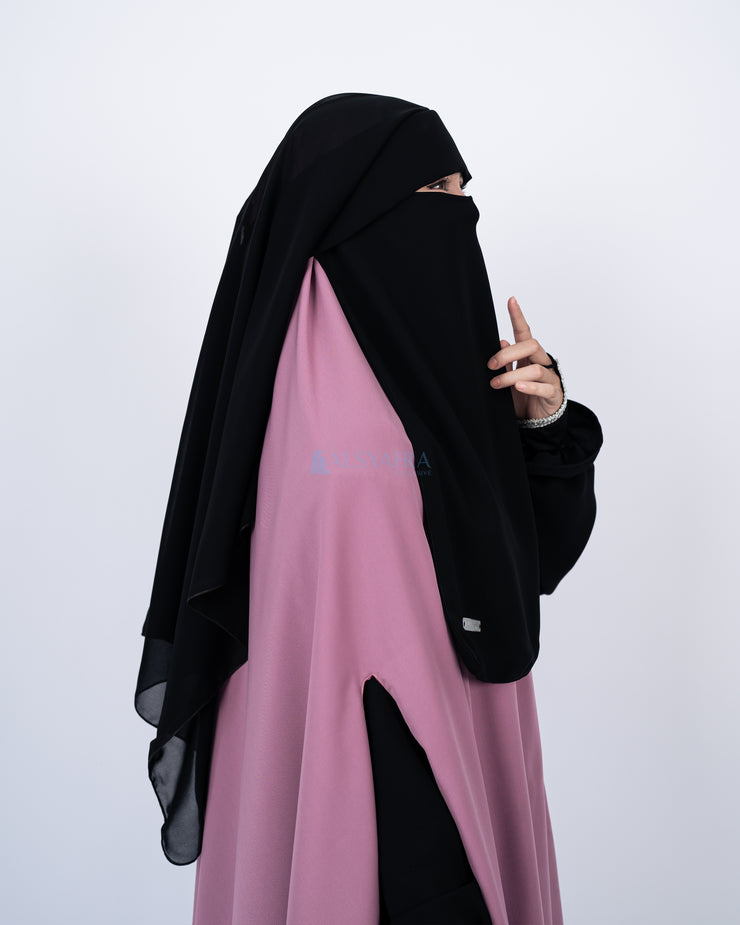 Niqab New Yaman Poni Sifon Jetblack Alsyahra Exclusive