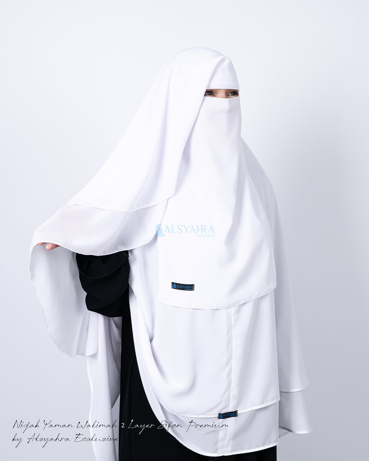 Niqab Yaman Walimah 2 Layer Sifon Premium Alsyahra Exclusive