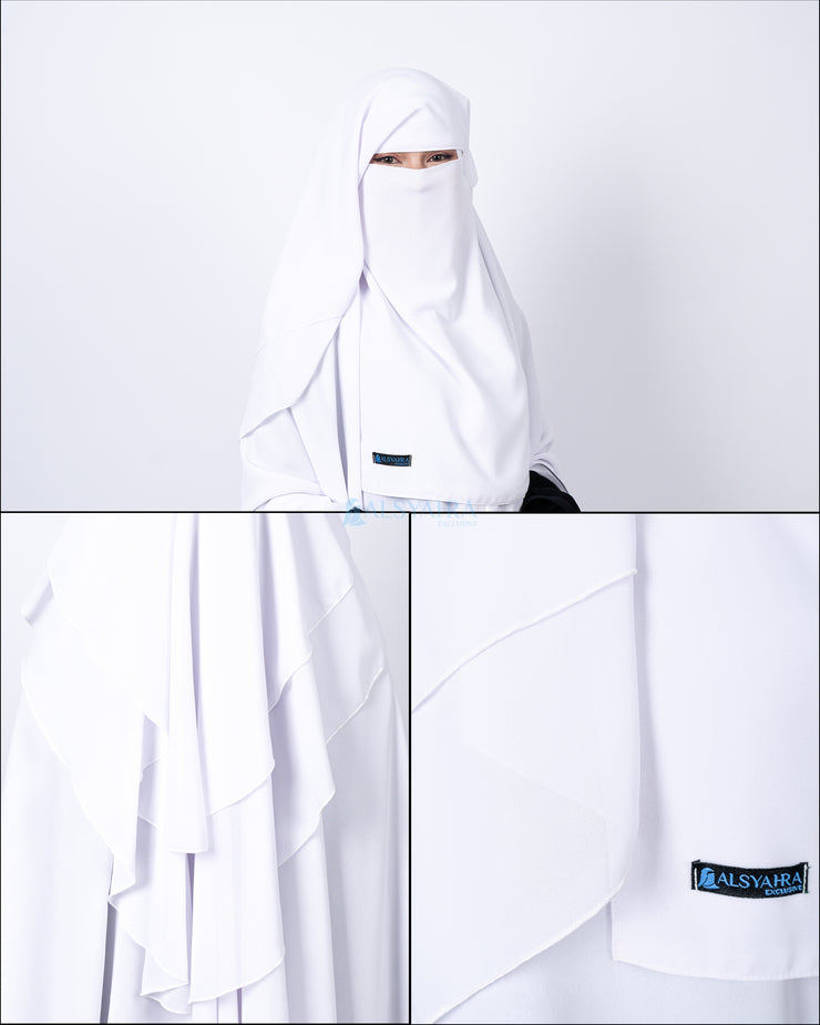 Niqab Yaman Walimah 2 Layer Sifon Premium Alsyahra Exclusive