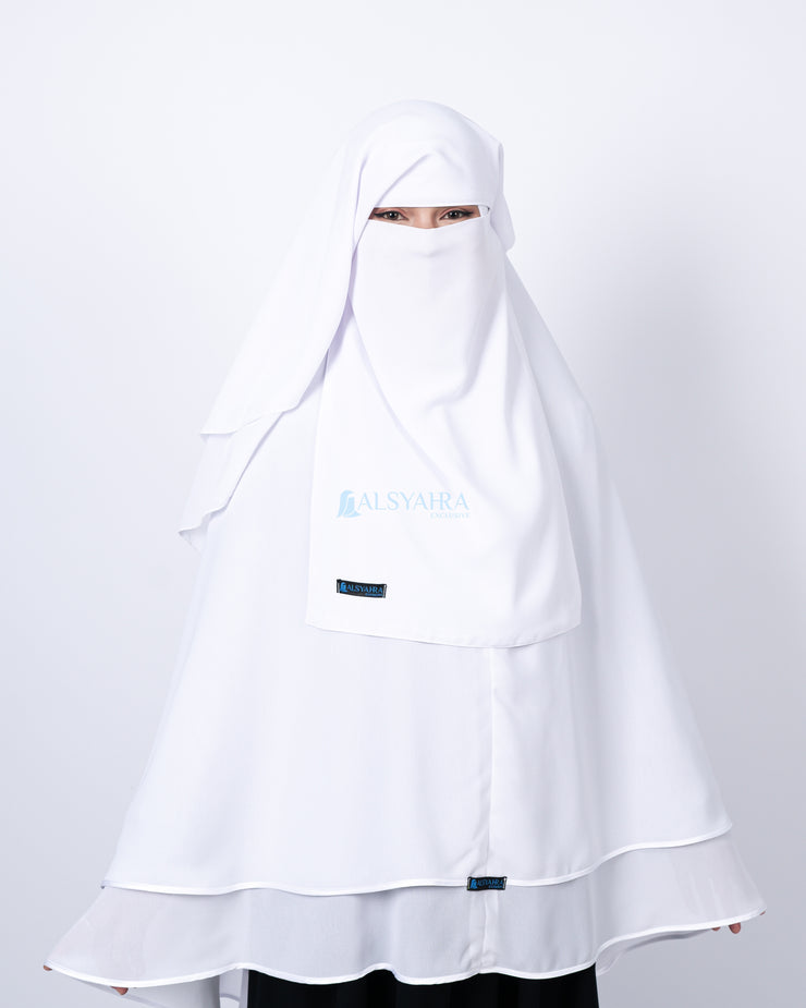 Niqab Yaman Walimah 2 Layer Sifon Premium Alsyahra Exclusive