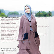 Long Outer Syari Raiha Fancy Crinkle Alsyahra Exclusive