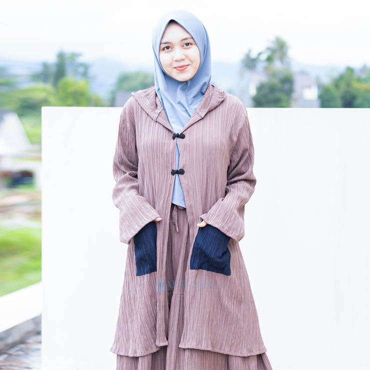 Long Outer Syari Raiha Fancy Crinkle Alsyahra Exclusive