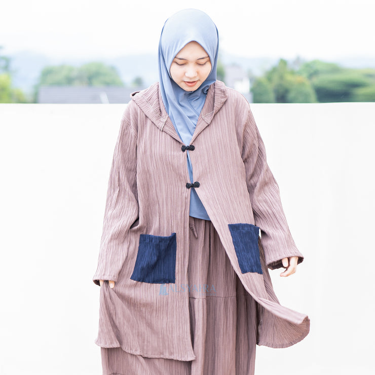 Long Outer Syari Raiha Fancy Crinkle Alsyahra Exclusive