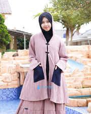 Long Outer Syari Raiha Fancy Crinkle Alsyahra Exclusive