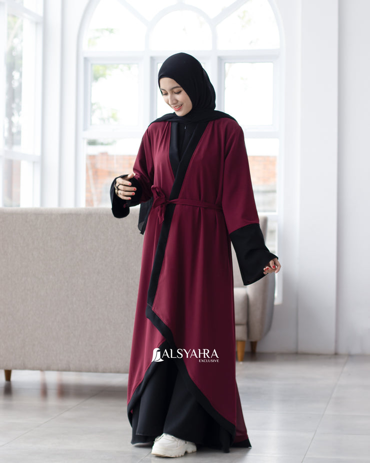 Long Outer Syari Cardigan Alia 2 Material Size L by Alsyahra Exclusive