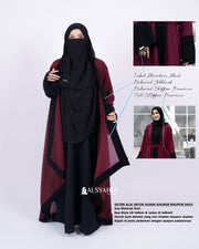 Long Outer Syari Cardigan Alia 2 Material Size L by Alsyahra Exclusive